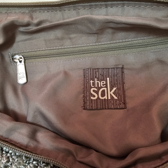 The Sak Woven Hobo Tote Multicolor Large Handbag Purse Women's Beach Gypsy Boho - Picture 6 of 14